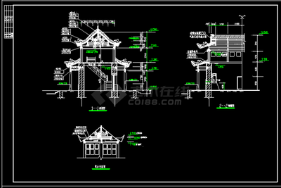 修補長城古建筑cad設(shè)計施工圖紙